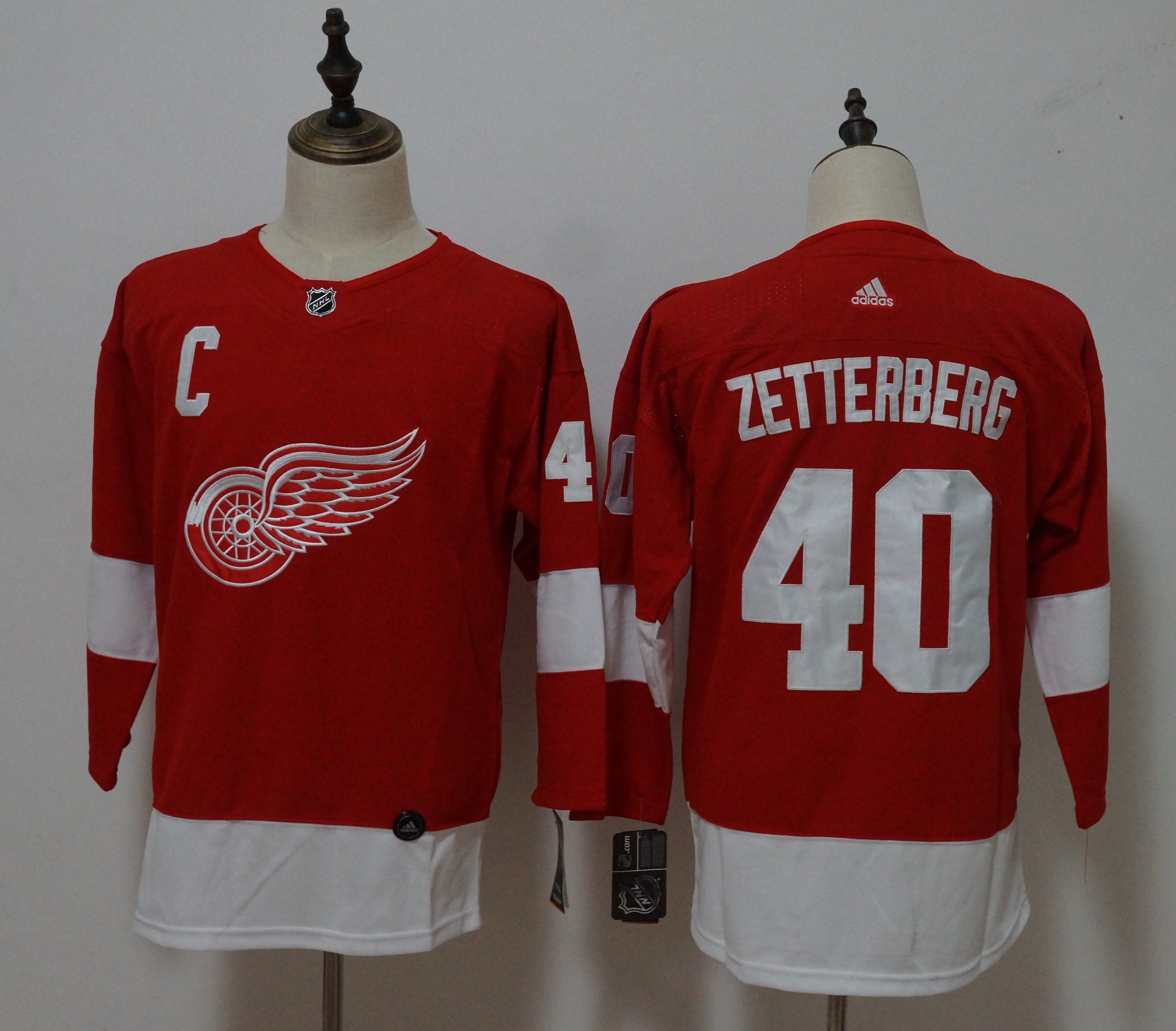 Women Detroit Red Wings #40 Henrik Zetterberg Red Hockey Stitched Adidas NHL Jerseys->detroit red wings->NHL Jersey